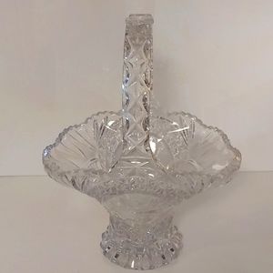 Crystal 24% Lead Hofbauer German Elegant Glass Basket Vase